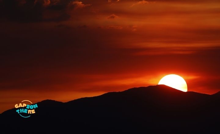 Mountain Sunset Captions